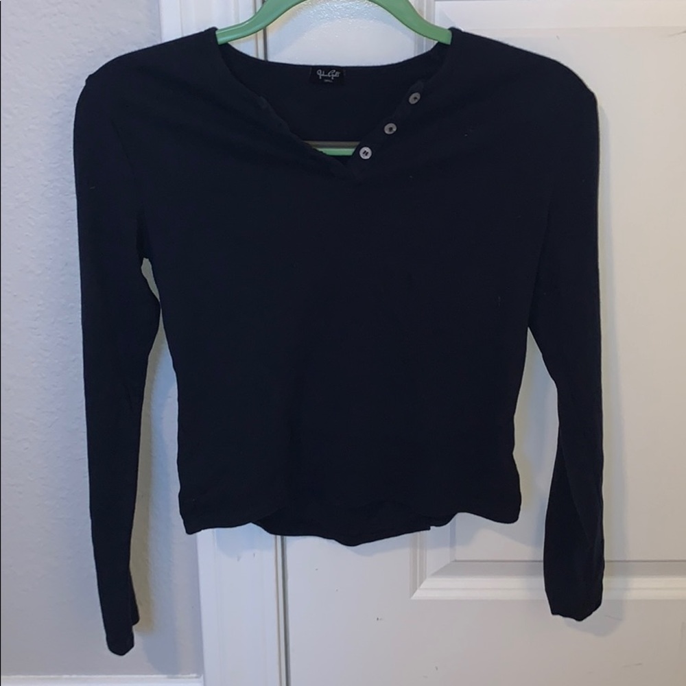Brandy Melville blue button long sleeve